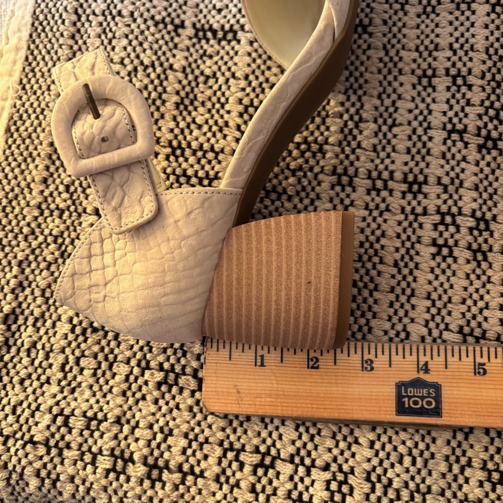 Vionic Chardonnay Block Heeled Sandal Cream Leather Size 8 - Picture 5 of 15